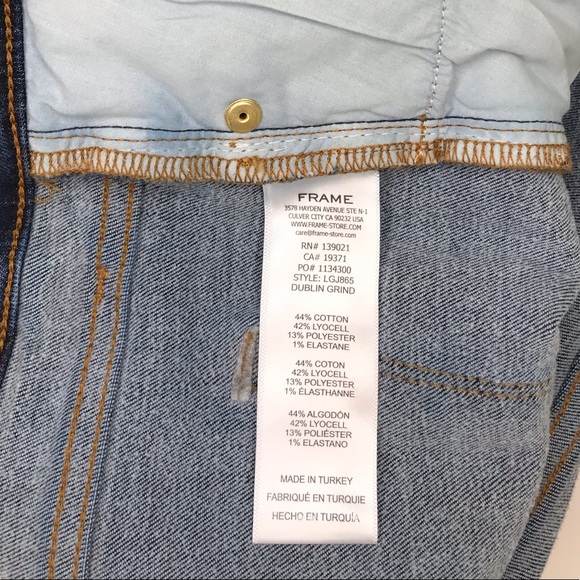 FRAME Le Garçon High-Rise Slightly Distressed Jeans - 30 - Picture 13 of 17